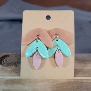Polymer clay easter color earrings